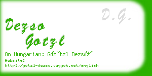 dezso gotzl business card